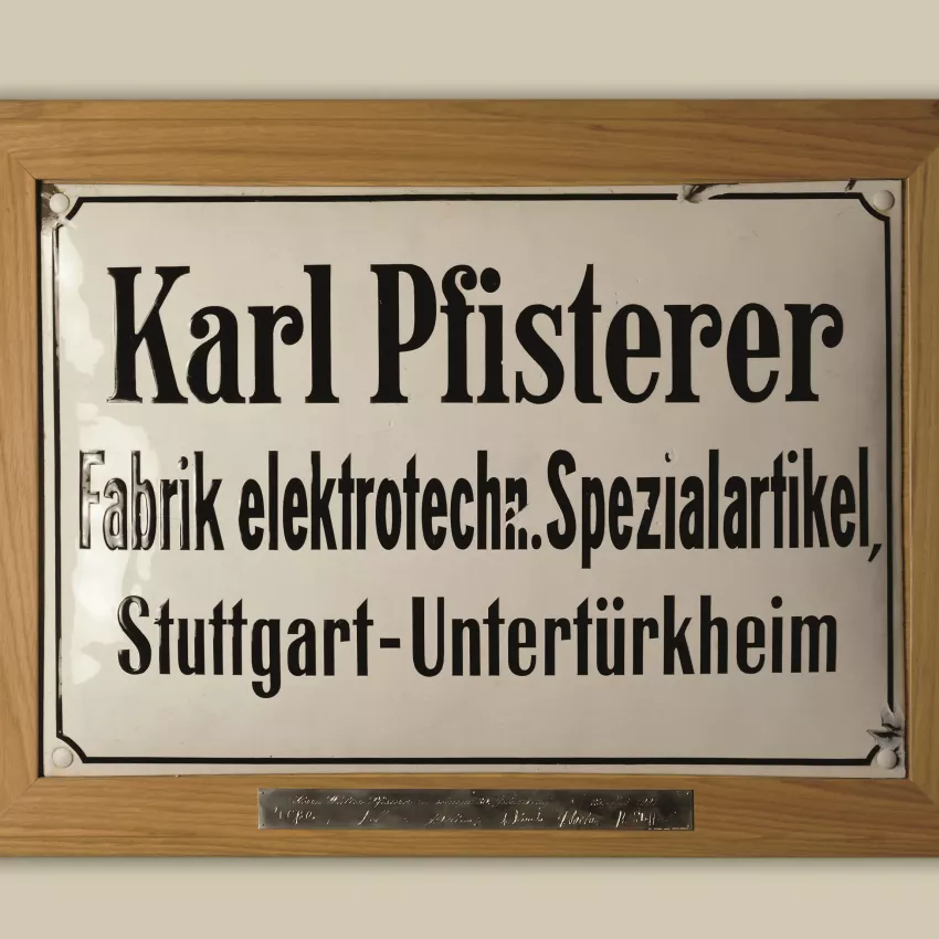 Company sign from the year 1921