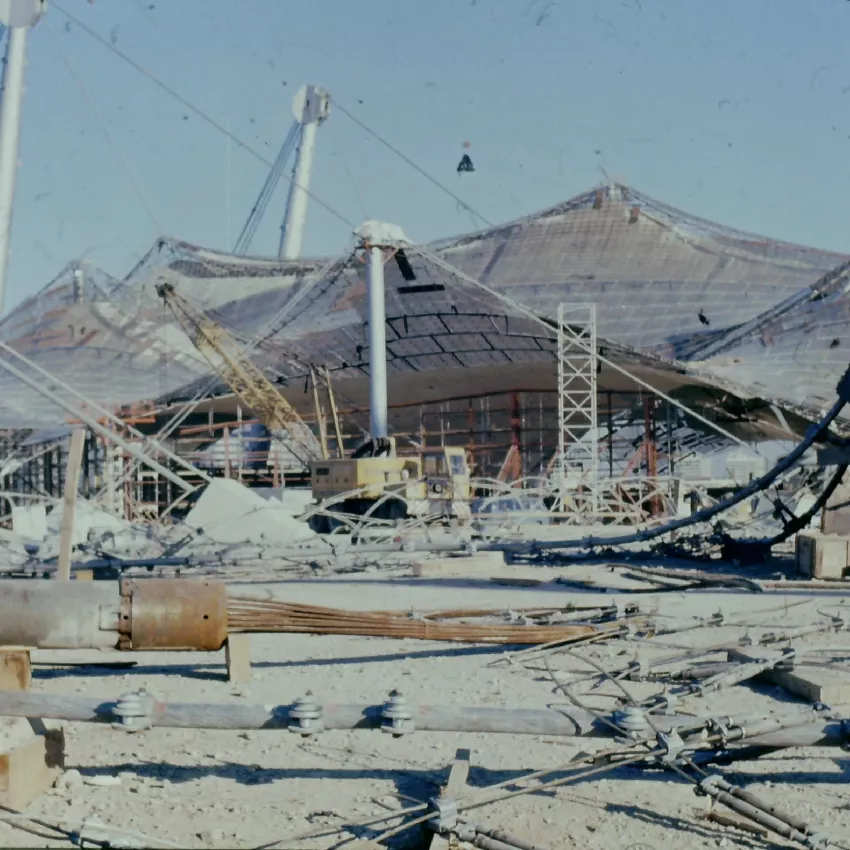 Picture of the Olympic Stadium in Munich in 1972